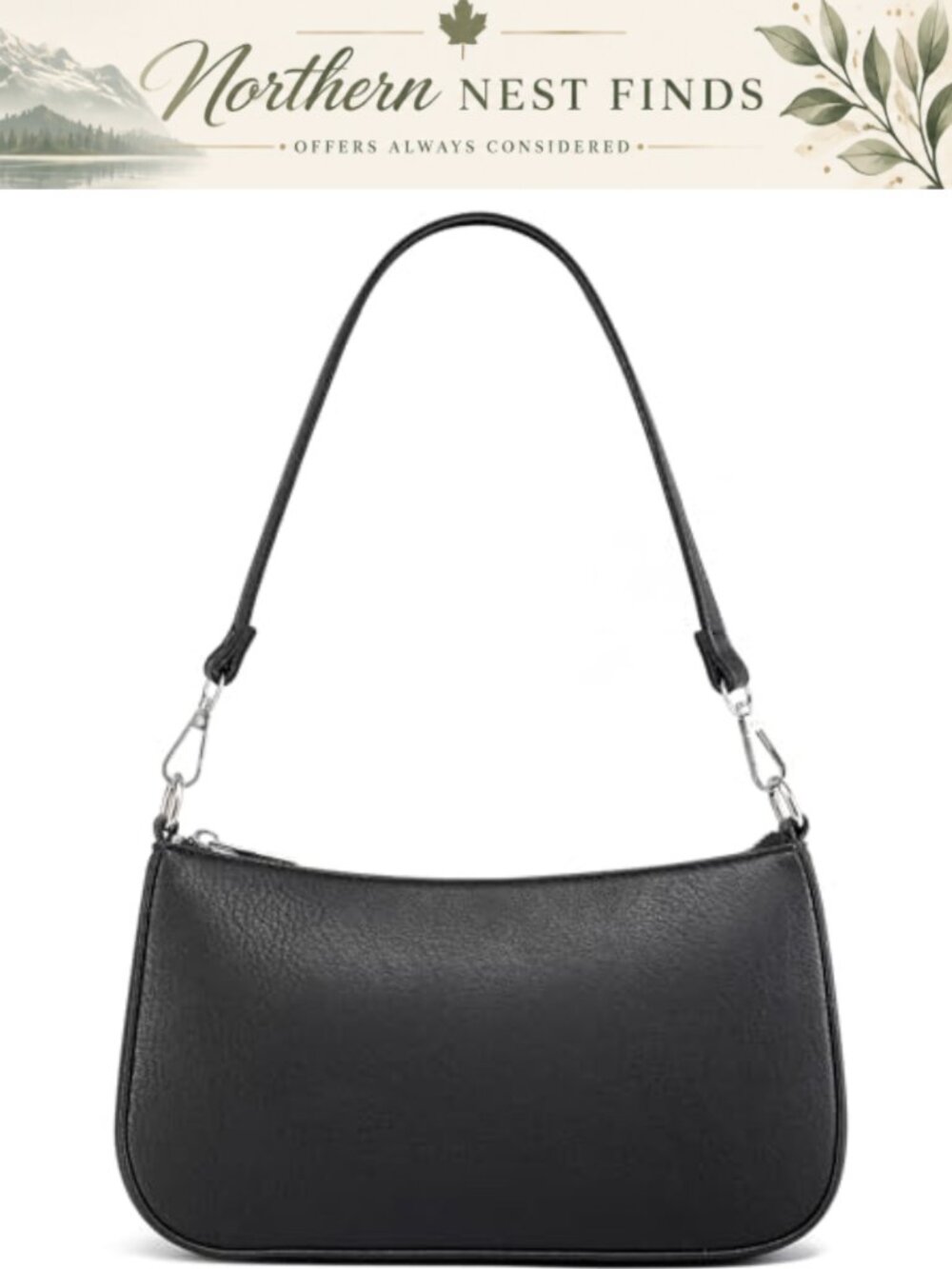 PU Leather Hobo Shoulder Bag Crossbody Purse Multi-Pocket